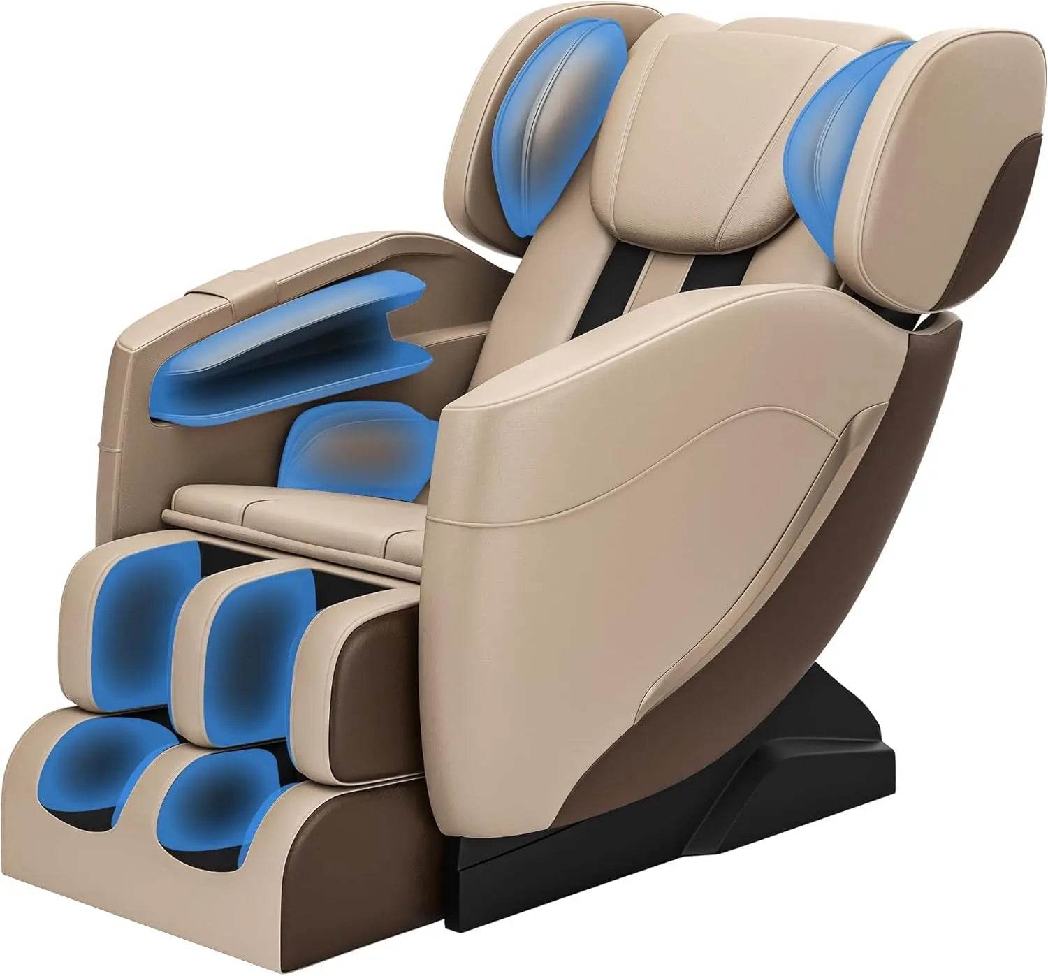 Full Body Zero Gravity Massage Chair with Auto Modes, 8 Fix Point Rollers, Bluetooth, Foot Massage= - MarvelouStoree