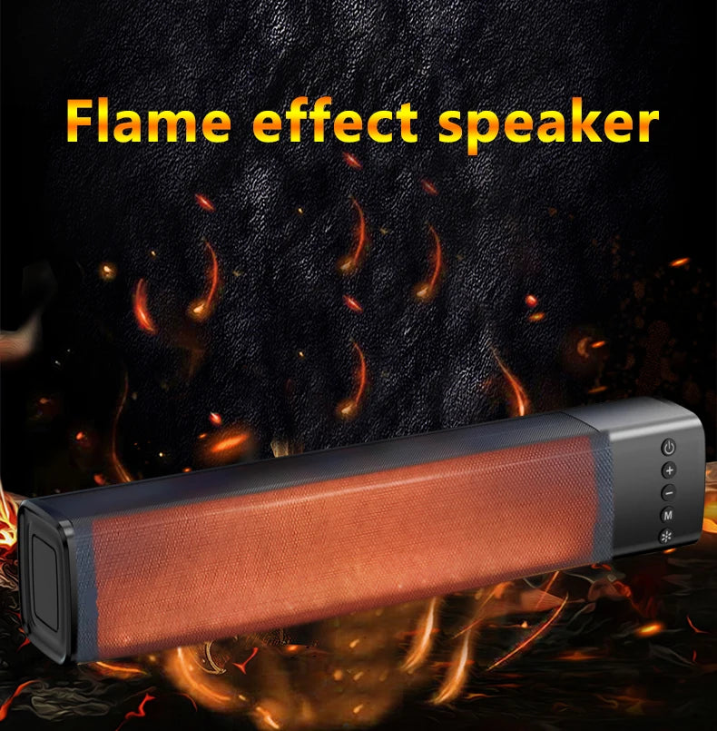 Smoke light Flame boom speakers, outdoor speakers, waterproof flame atmosphere speakers, TWS stereo subwoofer portable speakers