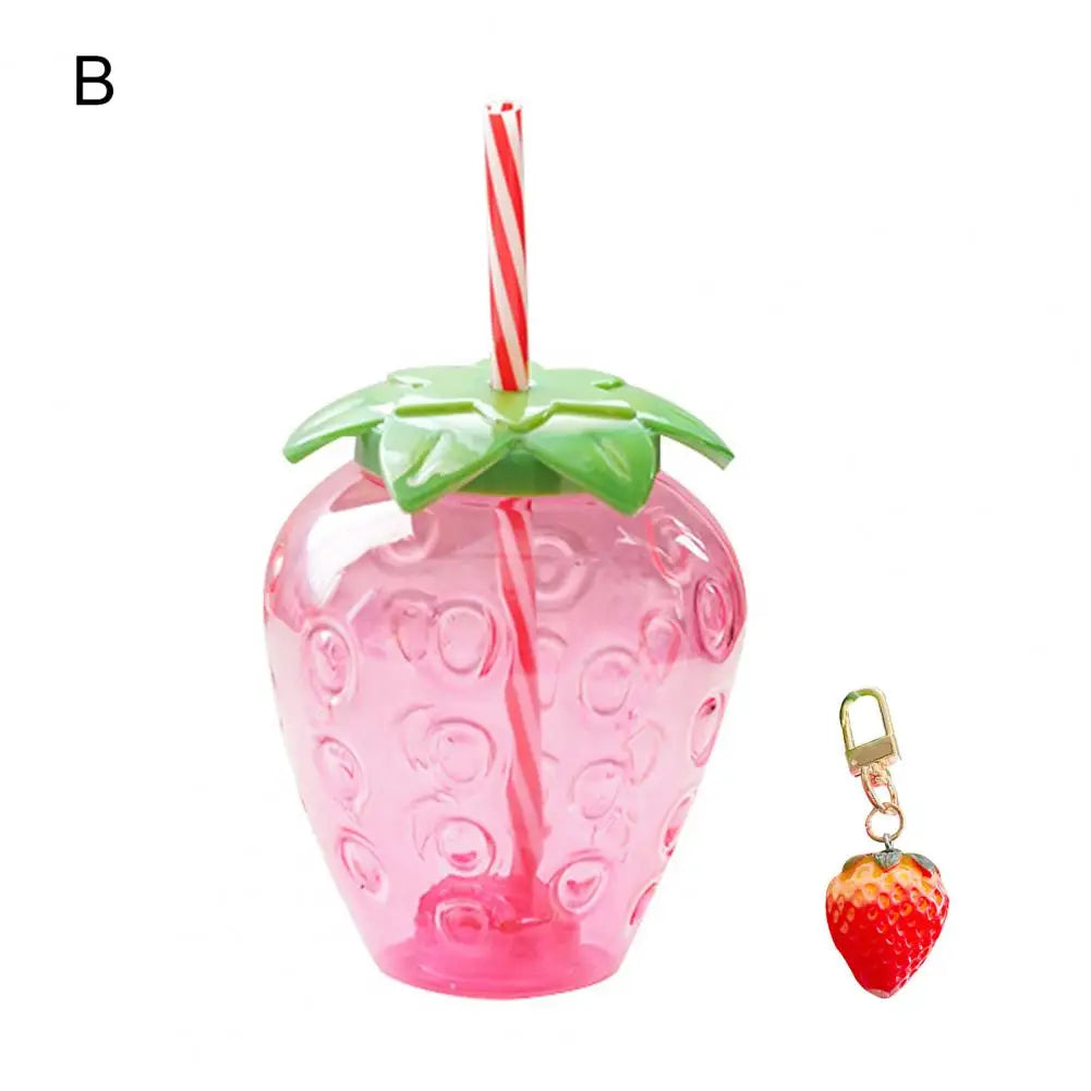 500ml Summer Cute Strawberry Straw Water Bottle Milk Coffee Straw Cup for Home Cartoon Water Bottle Juice Bottle Drinking Cup