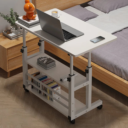 Adjustable Bedside Laptop Desk with Rolling Wheels Height Adjustable Bedside Table Height Adjustable Laptop Desk for Home Office