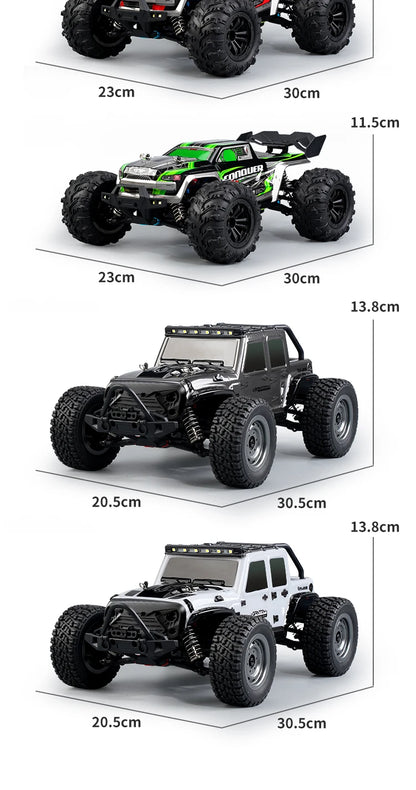 1:16 70KM/H Or 50KM/H 4WD RC Car With LED Remote Control Cars High Speed Drift Monster 4x4 Truck for Kids vs Wltoys 144001 Toys