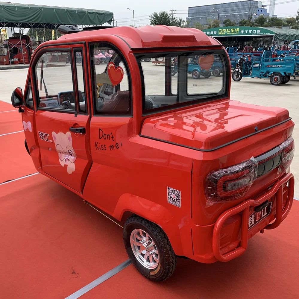 Popular Design 175 Motor 200A Canvas Roof Trade Application Car Electric Tricycle  3 wheel electric mobility scooter