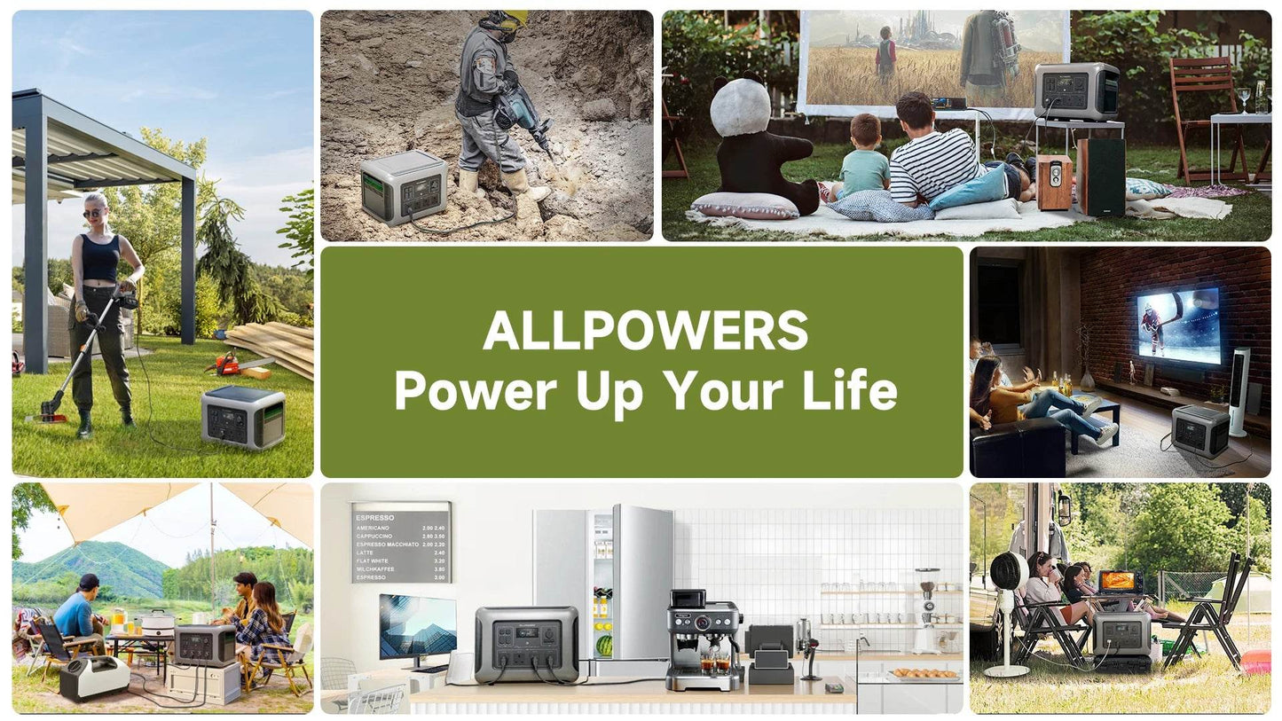 ALLPOWERS R2500 Portable Power Station 2016Wh Expandable to 20kWh LFP Battery 2500W Emergency Household / Outdoor Power Supply - MarvelouStoree