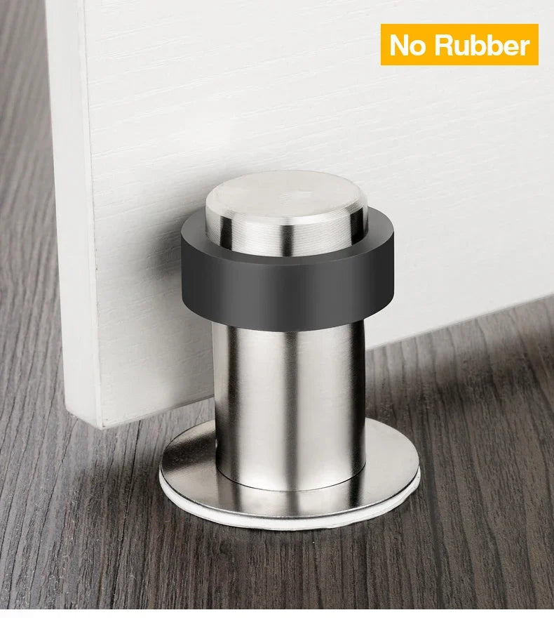 Rubber Doorstops Door Stopper Stainless Steel Gaskets Floor Door Stop Safety Products Security Protection Cleaning Backsplashes