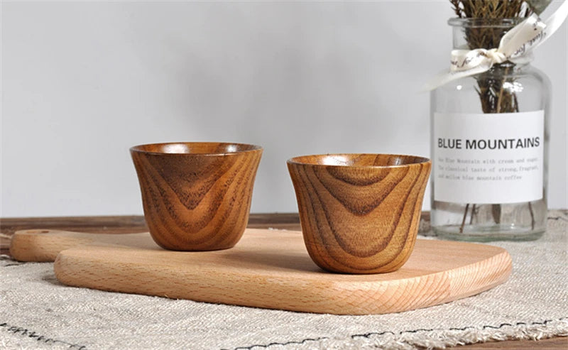 Wooden Big Belly Cups Handmade Natural Spruce Wood Cups Beer Tea Coffee Milk Water Cup Kitchen Bar Drinkware for Kitchen