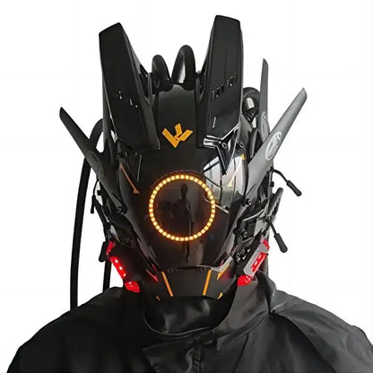 Cyberpunk Mask Led Lighting Cosplay Helmet Halloween Christmas Gift Music Festival Party For Adults