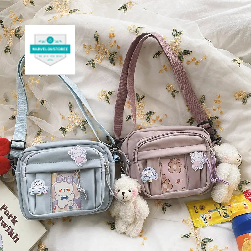 New Kawaii Bag Girls 2024 New JK Transparent Bag Small Crossbody Bag For Women Purses and Handbags Shoulder Bag Itabag Bolso