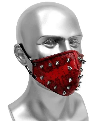 Headworn Mask Metal Willow Nail Hollow Anti Bite Mask Cyberpunk Black Photography Knife Stage Performance