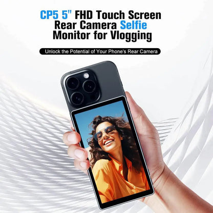 SHIMBOL CP5 Monitor Screen Phone Rear Camera for Selfie Vlog Live Stream TikTok Compatible with iPhone Android,VS Kingma PH01