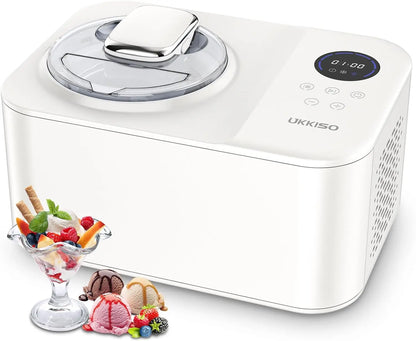 Ice Cream Maker for Home: 1.5 Quart Automatic Ice Cream Maker Machine with 4 Operation Mode, Stainless Steel Homemade Soft Serve