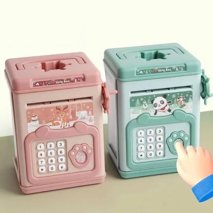 Electronic Piggy Bank Children's Cash Box Password Safe Smart Fingerprint Piggy Bank Automatic Banking Children's Gift Money Box