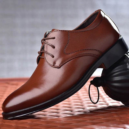 Men's Shoes Black Leather Formal Shoes for Men Oxfords Male Wedding Party Office Business Shoe Man zapatos de hombre Plus Size - MarvelouStoree