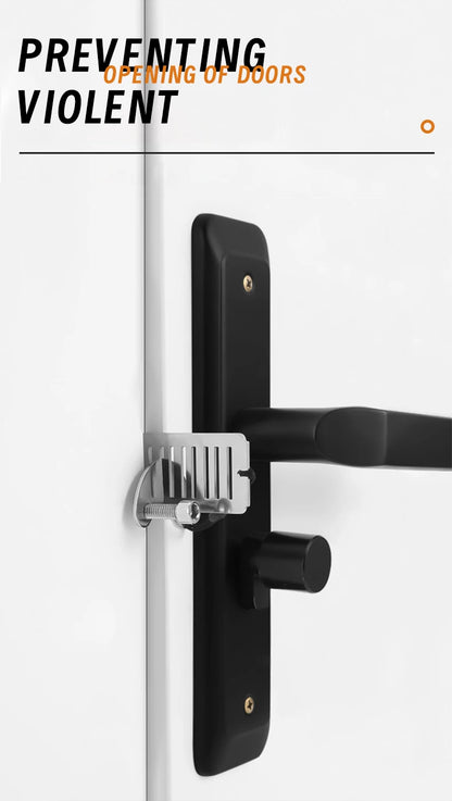 1pc Portable Door Lock Latch For Travel Safety No Drill Manual Hotel Room Jammer Students School Devices For Personal Protection