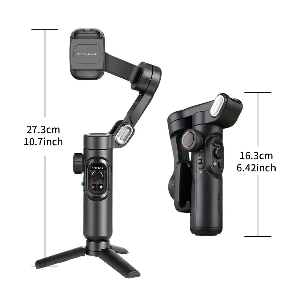 AOCHUAN Smart XE 3-Axis Smart Stick Gimbal Stabilizer RGB Fill Phone Face Tracking Phone Xe Live Broadcast Stick Selfie Stick