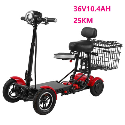 Elder People Cheapest Lithium Battery mini foldable  luggage electric scooter with seat for adults