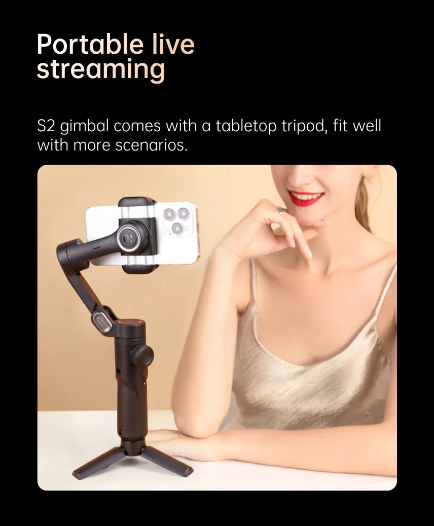 AOCHUAN Smart XE 3-Axis Handheld Gimbal Stabilizer for Smartphone iPhone Android Face Tracking Tiktok Vlog Live Streaming