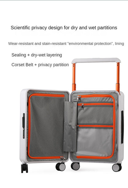 Fashion Width Draw-Bar Luggage Universal Wheel Light Luxury 20-Inch Boarding Bag Good-looking Trolley Suitcase Male And Female