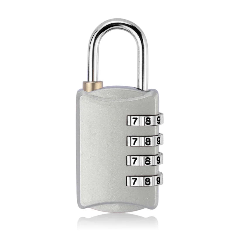 4 Dial Digit Number Combination Password Travel Lock Security Protect Suitcase Luggage Metal Code Password Lock Padlock