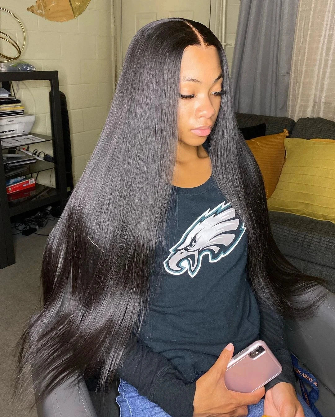 26inch Glueless Wig Human Hair Ready To Wear Straight 6x4 4x4 Pre-Cut Glueless Wigs Pre-Plucked Top Brazilian Wigs for Women