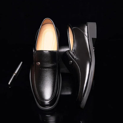 Leather Men Formal Shoes Luxury Brand 2023 Men's Loafers Dress Moccasins Breathable Slip on Black Driving Shoes Plus Size 38-44