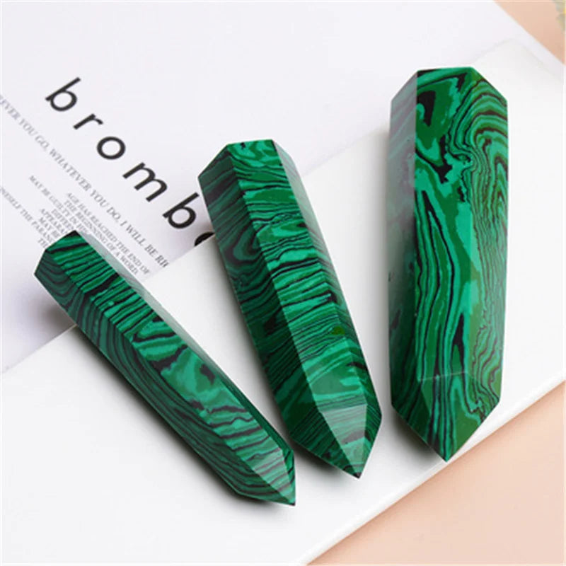 7-9cm Malachite Tower Natural Stone Geode Crystal Energy Healing Mineral Stone Rock Healing Spiritual Witchcraft Home Decor