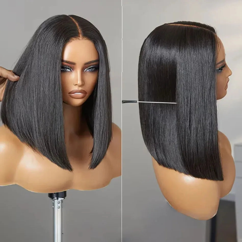 12A Ready To Go Bone Straight Bob Wig Lace Frontal 100% Human Hair Wigs For Women Short Bob Wig Lace Closure Wig Glueless Wig