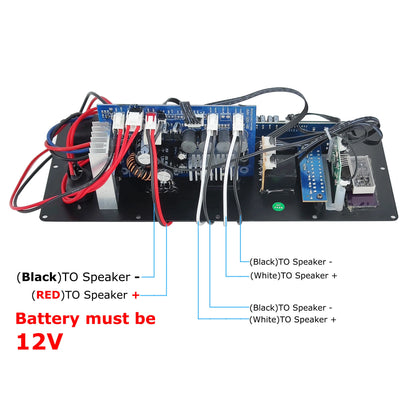 Super Quailty AC 12/110-220V Digital Bluetooth Stereo 150W Amplifier Board for 6-18 Inch Speaker Guitar Input Mic with Screen