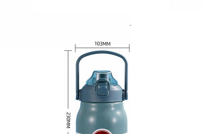 1.2L Large Capacity Thermal Thermo Water Bottle Stainless Steel Thermo Bottle Portable Vacuum Mug Thermos Insulated Cup Tumbler