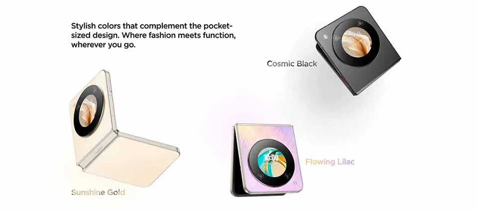 Global Version Nubia Flip 6.9" Snapdragon 7 Gen 1 4310mAh battery 33W charging Pocket-sized foldable mobile phone UAE MEX ship