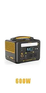 Portable Power Station, LFP Battery Powered Generator with 2x 600W AC Outlets (Surge 1200W), 4x USB ports, 3x DC Out