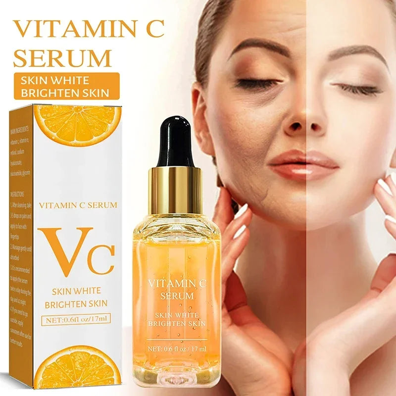 Vitamin C Remove Dark Spots face Serum Whiten Fade Freckles Anti-wrinkle Brighten Moisturize Collagen Korean Face Care Makeup