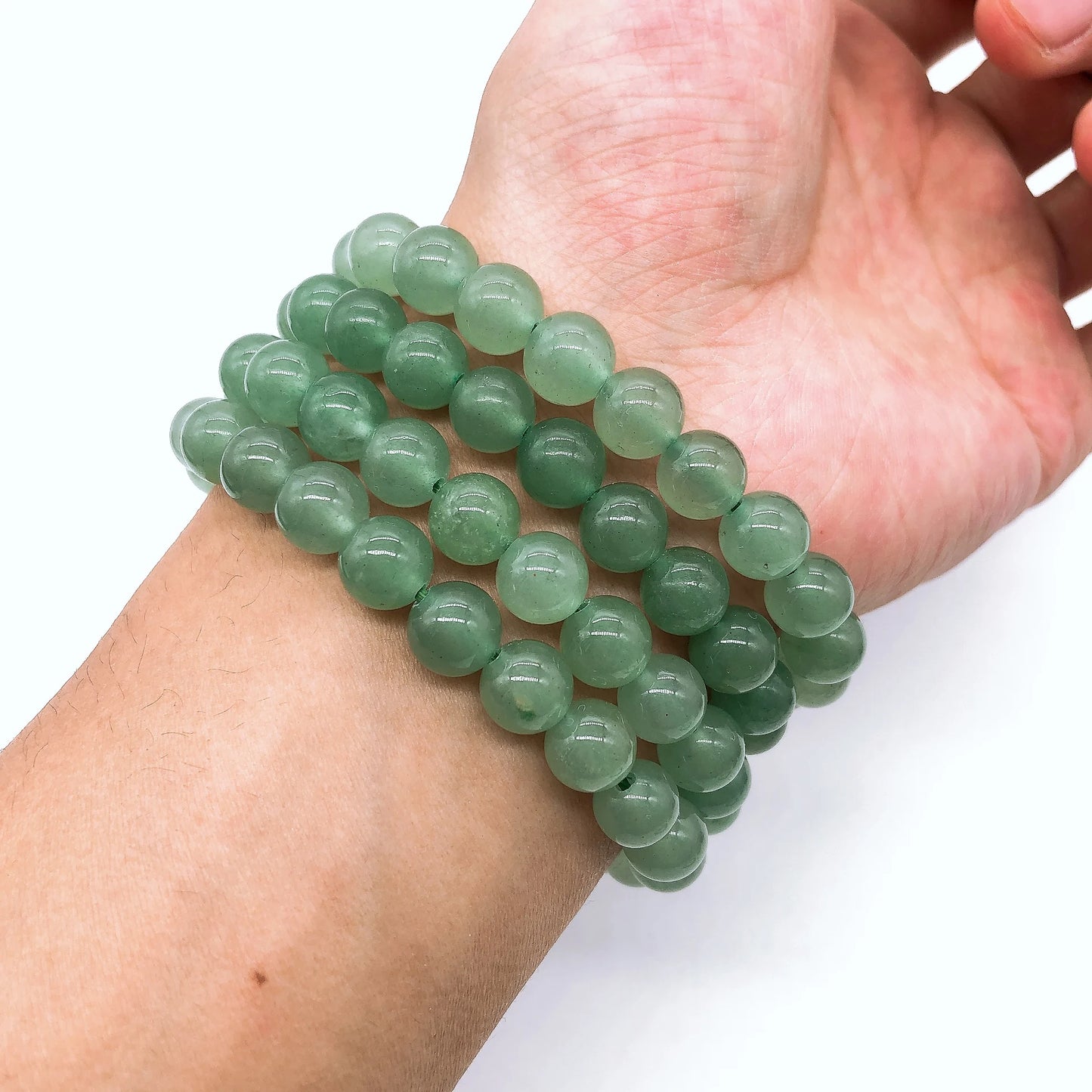 Natural Green Aventurine Beaded Bracelet Rock Crystal Stone Reiki Healing Beads Fashion Bangles Yoga Jewelry Home Decor Gift