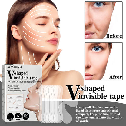 Invisible Face Lifting Tapes Wrinkle Removal Sticker Adhesives Forehead Neck Pad Anti Aging Shrink Patch V Facial Slimming Mask