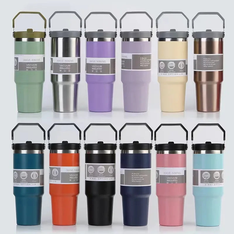 30oz Portable Ice Bullion Cup 304 stainless steel insulated cold coffee cup Portable car cup wholesale