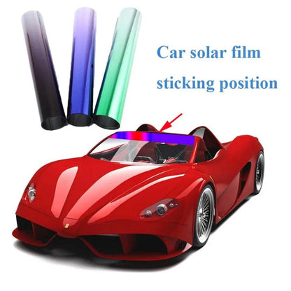 20X150cm Car Sun Shade Front Windshield Sunshade Protector Solar Window Tint Film Heat Insulation Color Changing Film Universal - MarvelouStoree