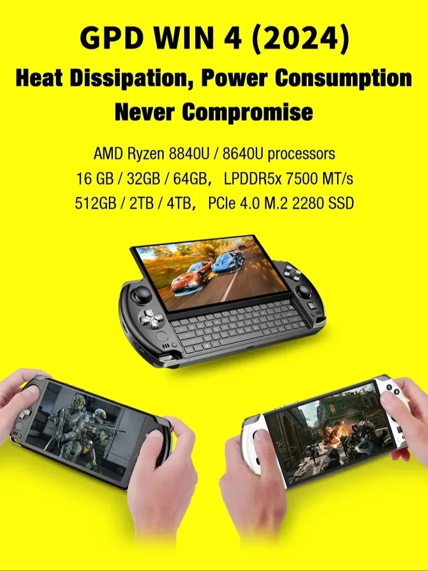 Ready Stock GPD WIN4 Win 4 2024 AMD 8840U 6Inch Handheld GamePad for Black Myth Wukong Tablet Pocket  Laptop Game Player Console