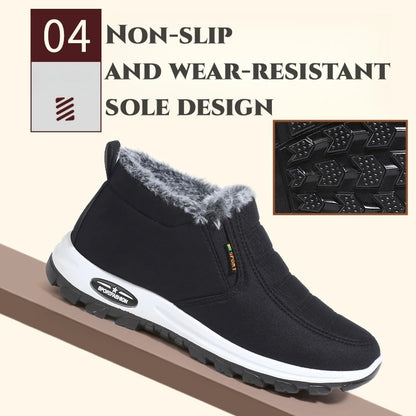 Men's sneakers Outdoors Plush Warm winter waterproof shoes high quality non slip Hiking Ankle Boots Winter shoes for men work