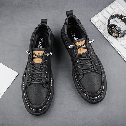 2023 New Genuine Leather Mens Shoes Business Shoes Breathable Casual Shoes Comfortable Walking Sneakers Shoes Male Oxford Shoe