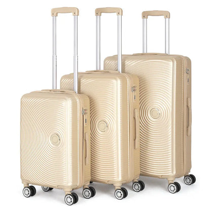 3PCS Luggage Set with Silent Spinner Wheel ABS+PC Lightweight TSA Lock 20''/24''/28'' Family Travel Suitcase Set