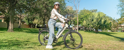 Electric Bike for Adults 350W(Peak 540W) 26 inch Electric Bicycle Step Thru Ebike, with 36V/9Ah Battery, 20MPH, 7-Speed