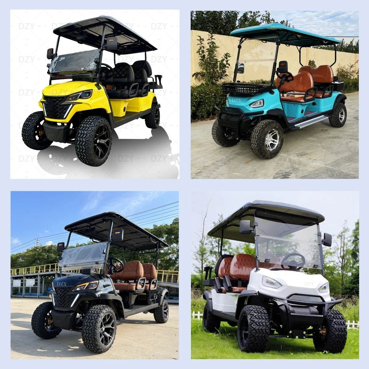 Factory CE new export electric cart Golf Course Club 2/4/6/8 seater off-road sightseeing car Solar power electric golf cart - MarvelouStoree