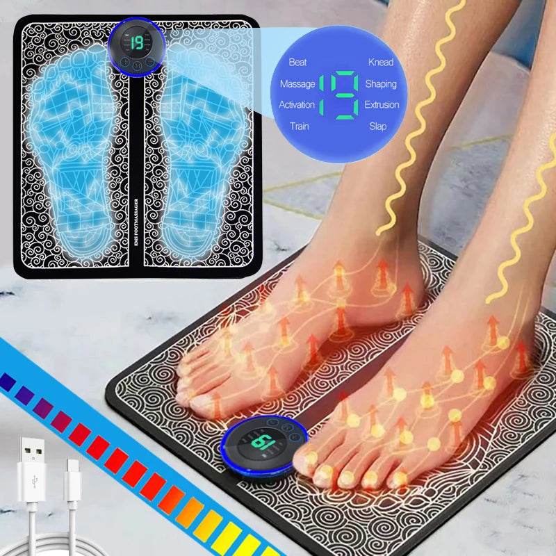 Electric Foot Massager Pad Muscle Massage Relaxation Trainer For Massage Fitness Outdoor Sport Home Family Relax - MarvelouStoree