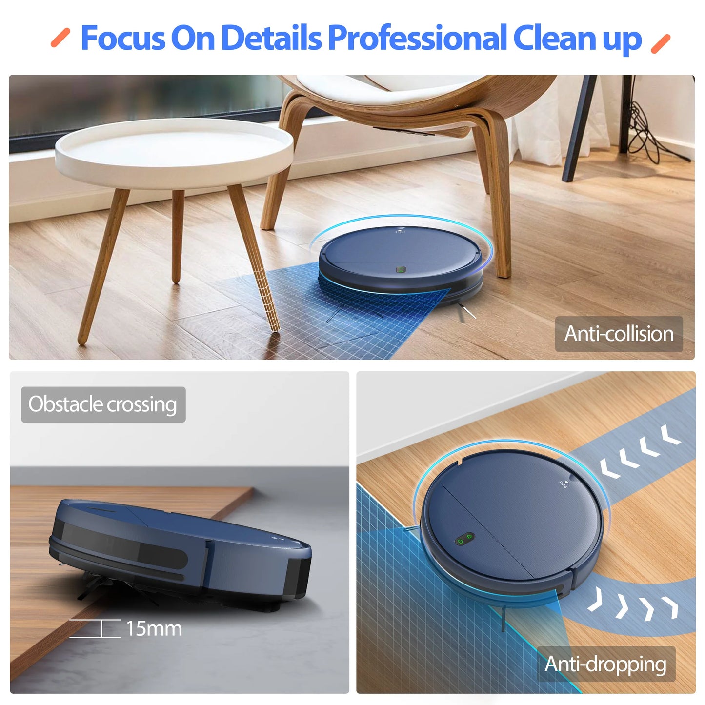 MAMNV BR151 Robot Vacuum Cleaner 4500Pa Smart Home Sweeper Cleaning Machine For Home Carpet Cleaning Pet Hair Wifi APP Alexa