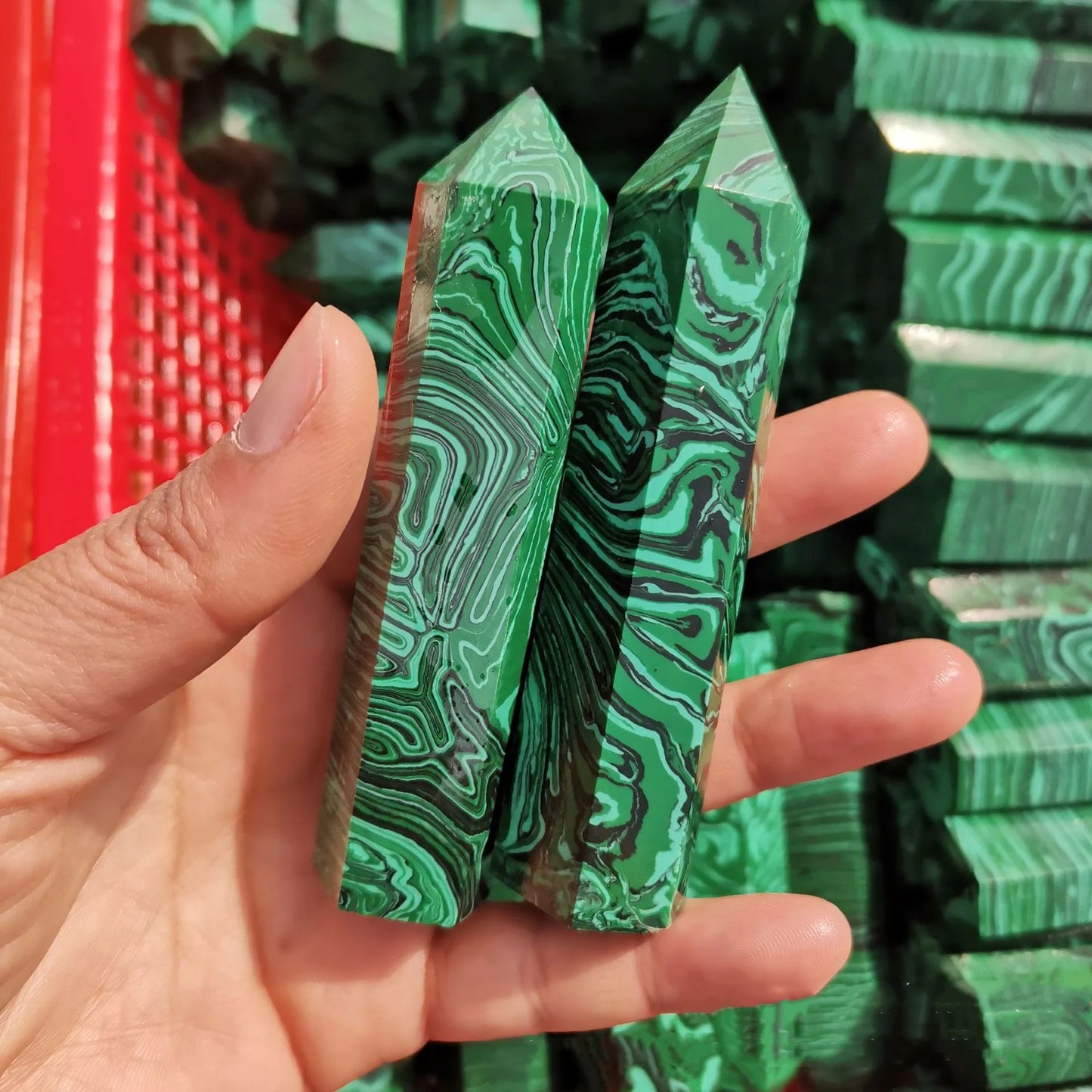 7-9cm Malachite Tower Natural Stone Geode Crystal Energy Healing Mineral Stone Rock Healing Spiritual Witchcraft Home Decor