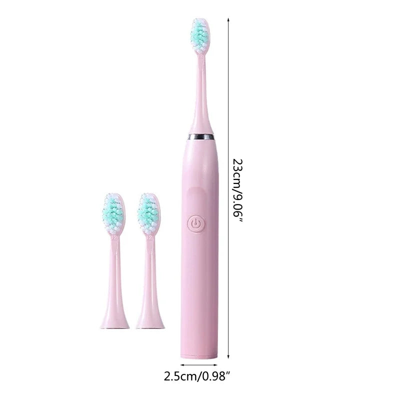 Ultrasonic Electric Toothbrush, 5 Modes, AA Battery Powered Toothbrush, 3 Brush Heads 19800 Vibrations Per