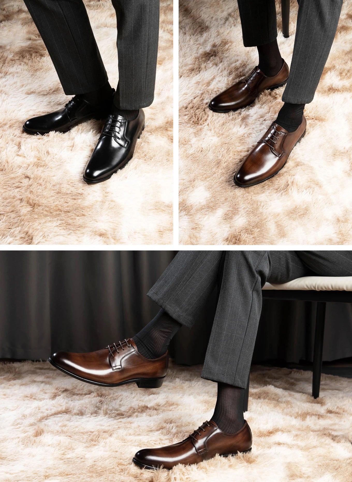 Luxury Mens Leather Shoes High Quality Men's Shoes Pointed Oxford Wedding Leather Men Dress Shoes 2024 Gentleman Office Man Shoe