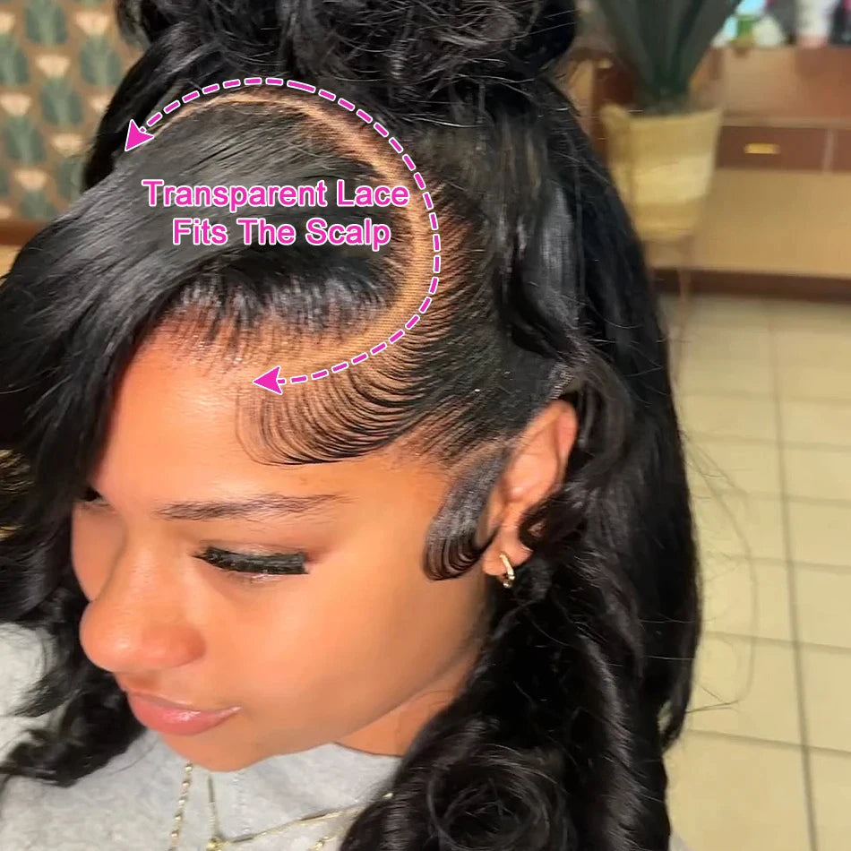 Body Wave Bob Wig 13x6 Transparent Lace Frontal Wig Brazilian Human Hair Wigs Virgin Remy Hair13x4 Lace Closure Wig 180% Density