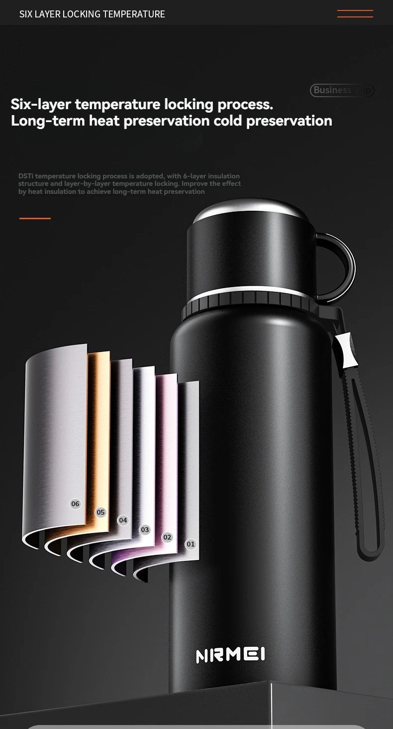 2L Thermos Insulated Water Bottle Smart Vacuum Flask coffee drinkware cup Stainless Steel Double Wall Kettles Hot Water Bottle