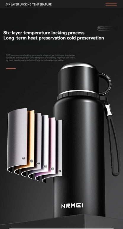 2L Thermos Insulated Water Bottle Smart Vacuum Flask coffee drinkware cup Stainless Steel Double Wall Kettles Hot Water Bottle