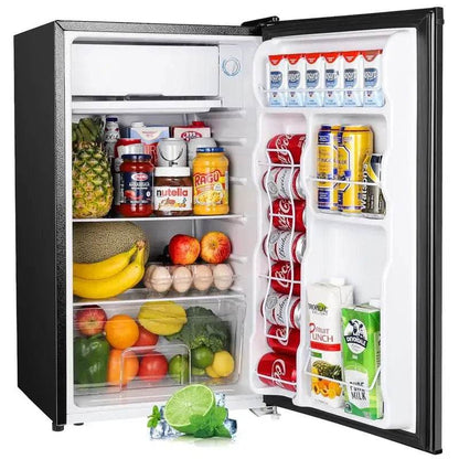 Upstreman 3.2 Cu.Ft Mini Fridge with Freezer, 5 temperature settings, Energy Saving, Single Door Refrigerator - MarvelouStoree